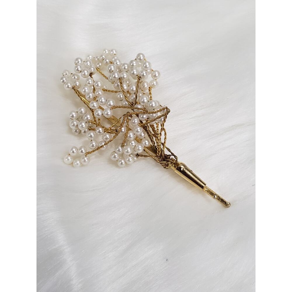 Vintage Baby's Breath Hair Pins Wedding Hair Pins Formal Hair Clips Floral Pearl